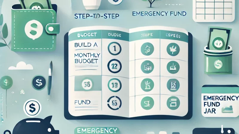 Share a step-by-step guide to building a monthly budget and adjusting it for unexpected expenses