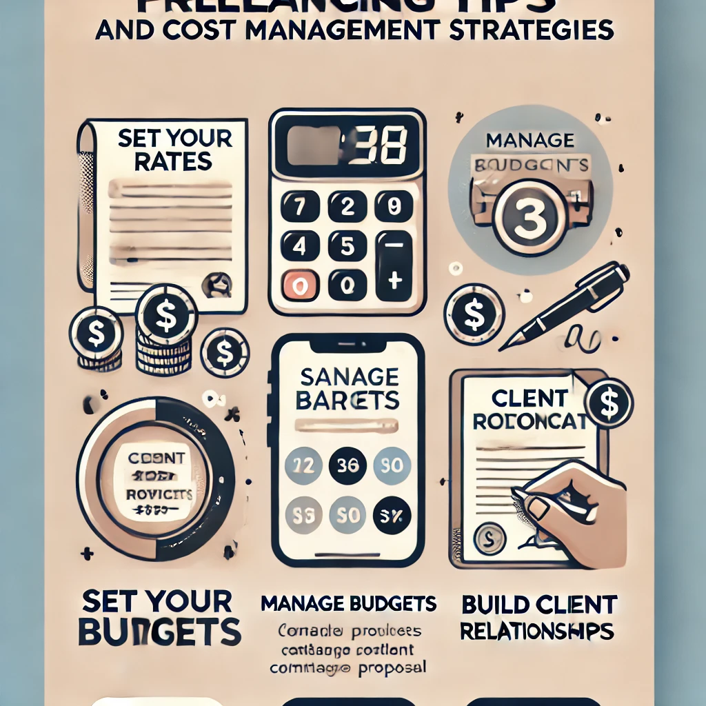 Freelancing Tips and Cost Management Strategies**      – Advice for new freelancers on managing project budgets, setting rates, and building client relationships.